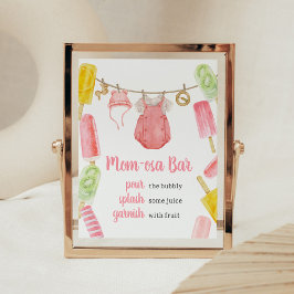 Baby Shower Mamma Osa Pub Poster