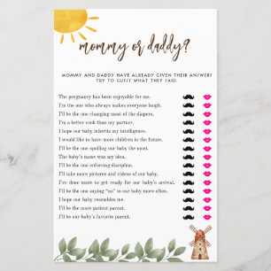 Baby Shower mammaledad eller pappa spel bondgård t