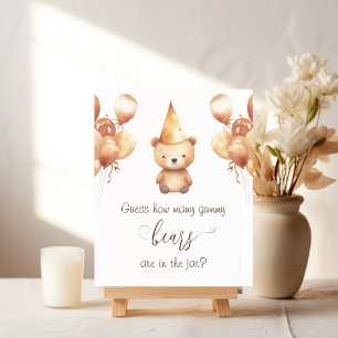 Baby Shower-matchen anger hur många gummibjörnar s Poster