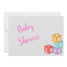 Baby Shower med ABC-block