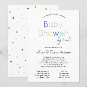 Baby Shower med posten Inbjudningar