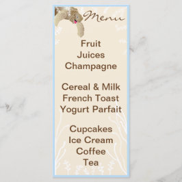 Baby Shower Menu "BlueTurtle" Meny