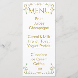 Baby Shower Menu "Castle in the Himlar" Meny