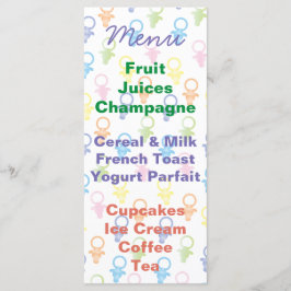 Baby Shower Menu Paci Bunny Meny