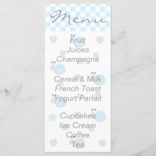 Baby Shower Menu "Snips & Snigel" Meny
