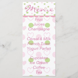 Baby Shower Menu "Sugar & Spice" Meny