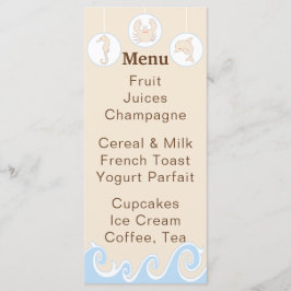 Baby Shower Menu "Under Sea Mobile" (Bärbar) Meny