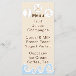 Baby Shower Menu "Under Sea Mobile" (Bärbar) Meny