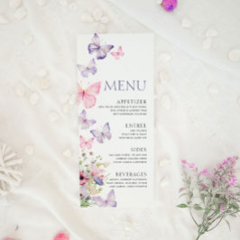 Baby Shower-menyn med Butterflies Meny