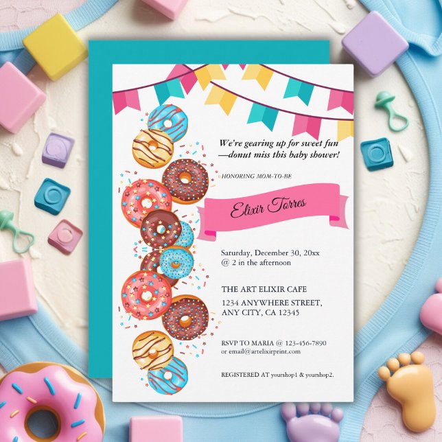 Baby Shower Modern Donut Baby Sprinkles från Sprin Inbjudningar (Skapare uppladdad)
