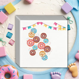 Baby Shower Modern Donut Baby Sprinkles från Sprin Pappersservett
