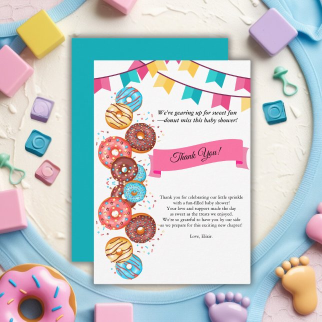 Baby Shower Modern Donut Baby Sprinkles från Sprin Tack Kort (Skapare uppladdad)