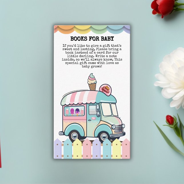 Baby Shower Modern Ice Cream Lastbil Sprinkles Tilläggskort (Skapare uppladdad)