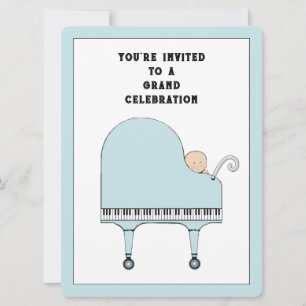 Baby Shower Musik Tema Inbjudningar