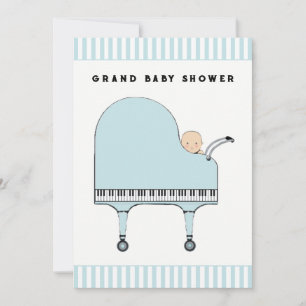 Baby Shower Musiktema Inbjudningar