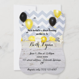 Baby Shower Mustasch mustascher Destiny's Öde Inbjudningar