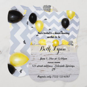 Baby Shower Mustasch mustascher Destiny's Öde Inbjudningar