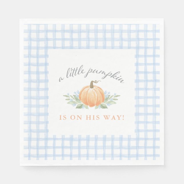 Baby Shower Napkins | Lite Pumpkin Pappersservett (Framsidan)
