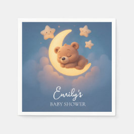 Baby Shower Napkins – Teddy Bear on the Moon Pappersservett