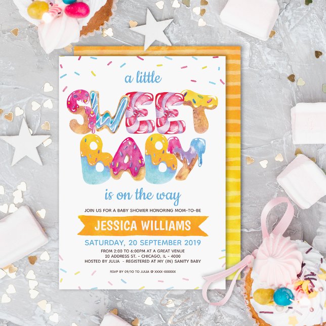 Baby Shower Neutral Candyland Sprinkles Inbjudningar (Skapare uppladdad)