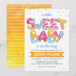 Baby Shower Neutral Candyland Sprinkles Tack Kort