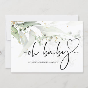 Baby Shower New mamma Grattiss Eucalyptus Kort