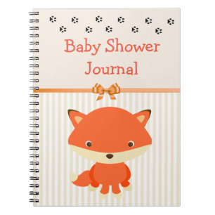 Baby Shower Notebook Journal, Forest Animal Themme Anteckningsbok