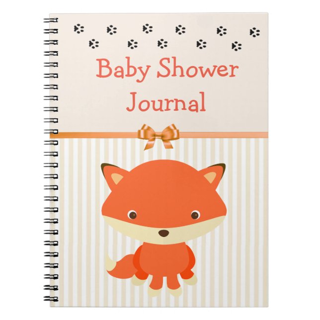 Baby Shower Notebook Journal, Forest Animal Themme Anteckningsbok (Framsidan)