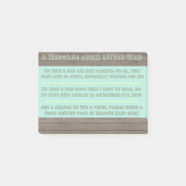 Baby shower noterar post-it block (Framsida)