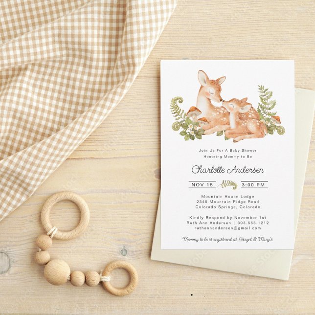 Baby Shower of Cute Hjort Woodland ThBäste Inbjudningar (Skapare uppladdad)