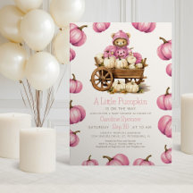 Baby Shower of Girl Pumpkin Harvest Autumn