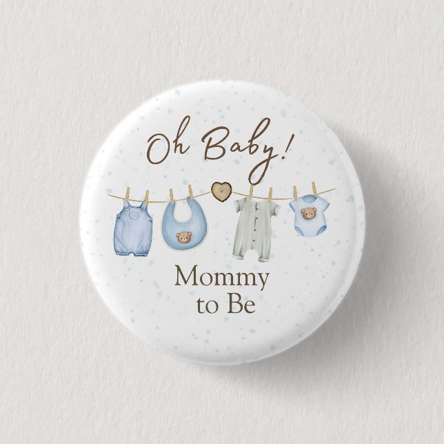 Baby Shower Oj, baby! Knapp (Framsida)