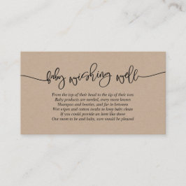 Baby Shower, önskebrunn, Creative Kraft-skrift Tilläggskort