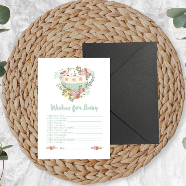 Baby Shower Önskemål för Baby-aktivitetskort Inbjudningar (Skapare uppladdad)