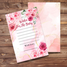 Baby Shower Önskemål för Baby Magenta Ro Rosa