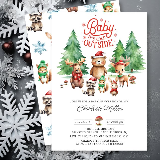 Baby Shower på jultomten Inbjudningar (Skapare uppladdad)
