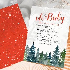 Baby Shower på julvinter Inbjudningar