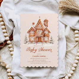 Baby Shower på julvinter Wonderland Baby Shower Inbjudningar