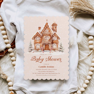 Baby Shower på julvinter Wonderland Baby Shower Inbjudningar
