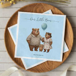 Baby Shower Paper  for Boy Blue Balloon Teddy Bear Pappersservett