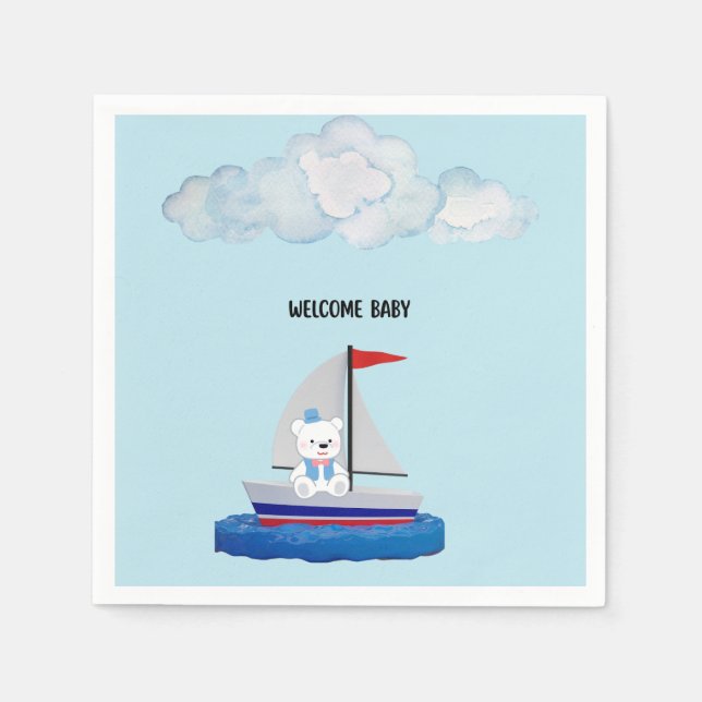 Baby Shower Paper Napkins Pappersservett (Framsidan)