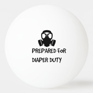 Baby Shower Pappa BEREDD FÖR DIAPER DUTY-ölpong Pingisboll