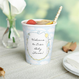Baby Shower Papper Kopp ’Castle Gult Blue’ 8 oz.