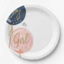Baby shower pappers tallrik 