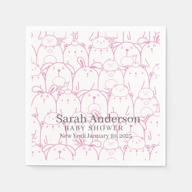 BABY SHOWER PAPPERSSERVETT (Framsidan)