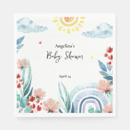 Baby Shower-Pappersservett med design. Pappersservett
