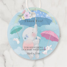 Baby Shower Parbrellas Elephant Bunnies