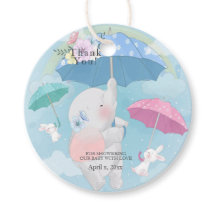 Baby Shower Parbrellas Elephant Bunnies