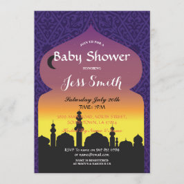 Baby Shower Party Arabian Nights Inbjudan Lila