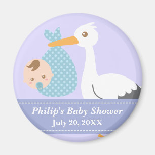 Baby Shower Party Favor - Storken levererar babypo Magnet